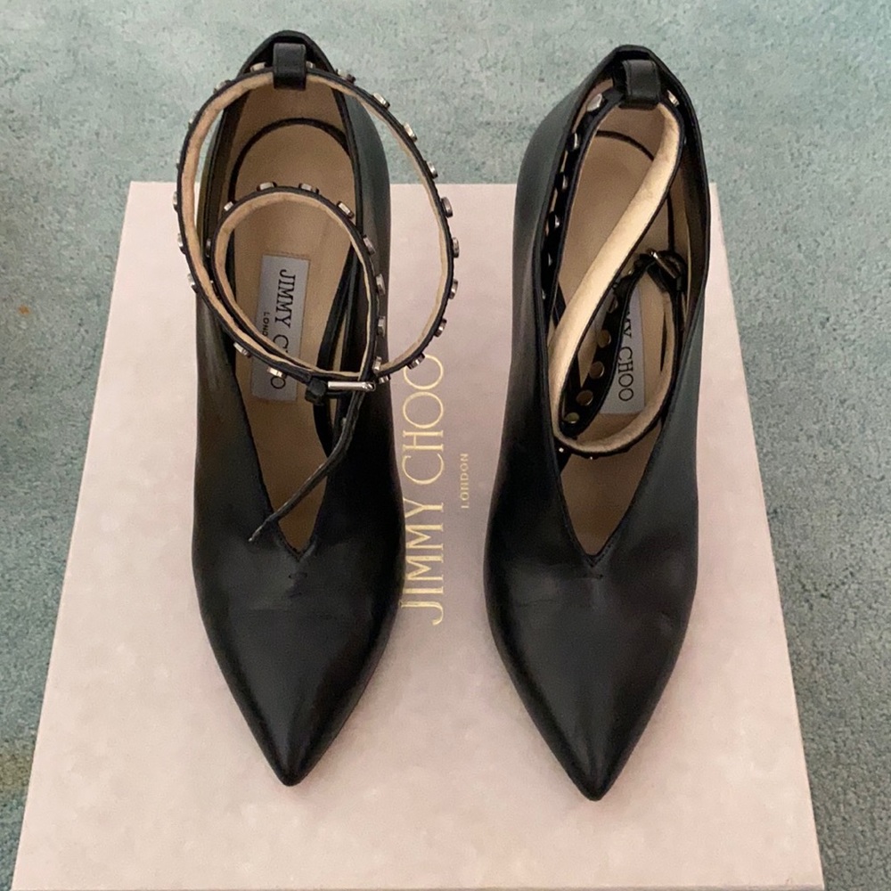Jimmy choo ankle boot heels with stud details